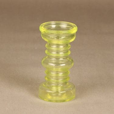 Riihimäen lasi Carmen kääntömaljakko, keltainen, suunnittelija Tamara Aladin,