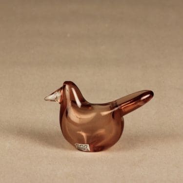 Nuutajärvi koristelintu, Sieppo, suunnittelija Oiva Toikka, Sieppo, signeerattu, Flycatcher