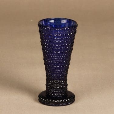 Nuutajärvi Kastehelmi kääntömaljakko, sininen, suunnittelija Oiva Toikka,