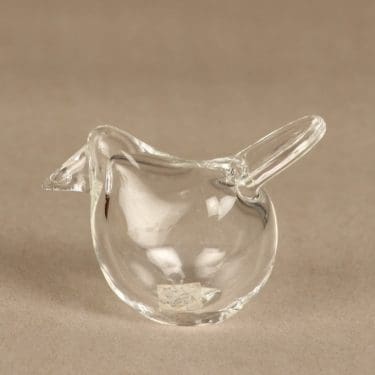 Nuutajärvi koristelintu, Sieppo, suunnittelija Oiva Toikka, Sieppo, signeerattu, Flycatcher