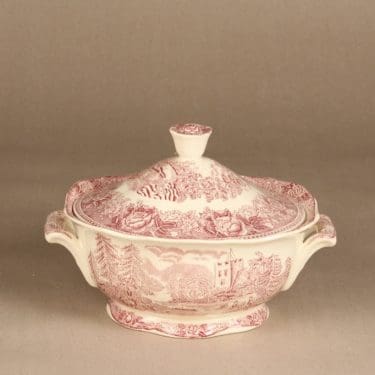 Arabia Maisema liemikulho, punainen, suunnittelija , kuparipainokoriste