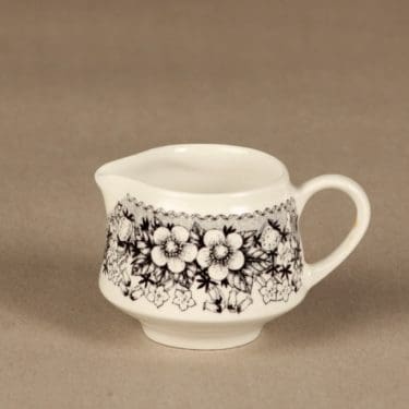 Arabia Talvikki kermakko, mustavalkoinen, suunnittelija Raija Uosikkinen,