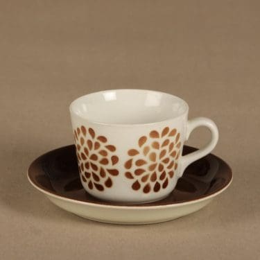 Arabia AA kahvikuppi, ruskea, suunnittelija , puhalluskoriste