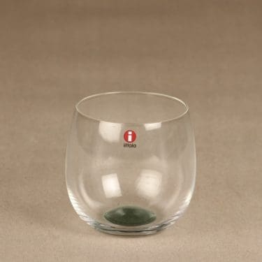 Iittala Mondo lasi, kirkas, vihreä, suunnittelija Kerttu Nurminen,