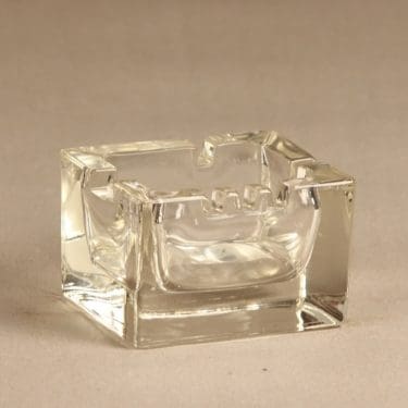 Nuutajärvi Cigaro tuhka-astia, kirkas, suunnittelija Kaj Franck, massiivinen