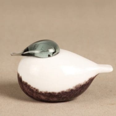 Nuutajärvi koristelintu, Pikku-Uivelo, suunnittelija Oiva Toikka, Pikku-Uivelo, signeerattu, Small Smew