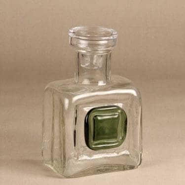 Riihimäen lasi Nappi karahvi, kirkas, suunnittelija Helena Tynell, massiivinen