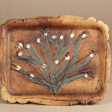 Arabia koristelaatta, suuri, suunnittelija Francesca Lindh, suuri, käsintehty, käsinmaalattu, signeerattu