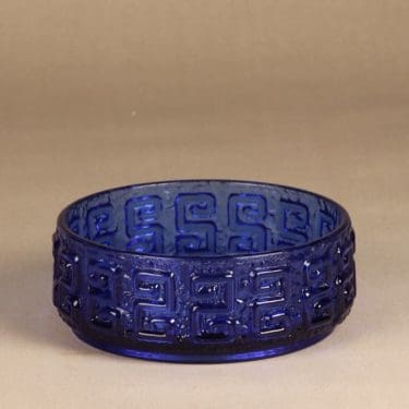 Riihimäen lasi Taalari kulho, koboltinsininen, suunnittelija Tamara Aladin,