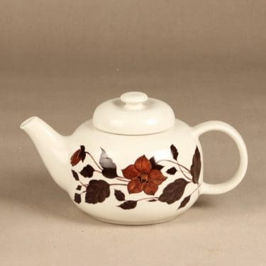 Arabia Tea for Two teekaadin, ruskea, suunnittelija Gunvor Olin-Gronqvist, serikuva