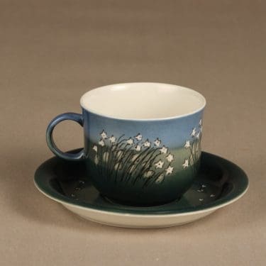 Arabia Äidinkuppi 1977 teekuppi, käsinmaalattu, suunnittelija Heljä Liukko-Sundström, käsinmaalattu, signeerattu kuva 2