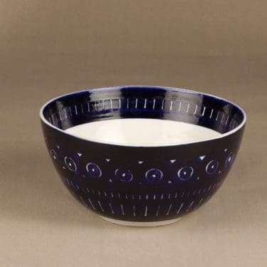 Arabia Valencia kulho, käsinmaalattu, suunnittelija Ulla Procope, käsinmaalattu, signeerattu