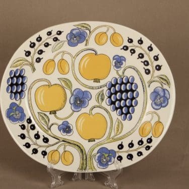 Arabia Paratiisi tarjoiluvati, monivärinen, suunnittelija Birger Kaipiainen, serikuva