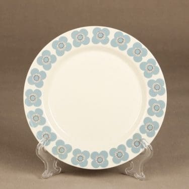 Arabia Veera lautanen, siniharmaa, suunnittelija Esteri Tomula, retro