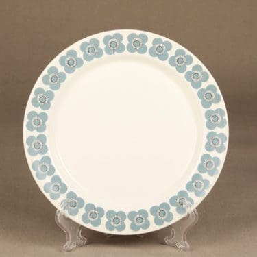 Arabia Veera lautanen, siniharmaa, suunnittelija Esteri Tomula, retro