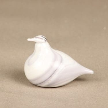 Nuutajärvi koristelintu, Kivitasku, suunnittelija Oiva Toikka, Kivitasku, signeerattu