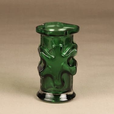 Riihimäen lasi Kasperi maljakko, vihreä, suunnittelija Erkkitapio Siiroinen,