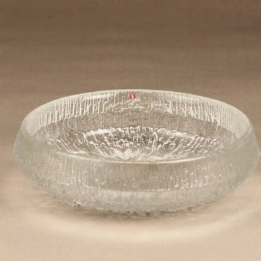 Iittala Lunaria kulho, kirkas, suunnittelija Tapio Wirkkala, massiivinen