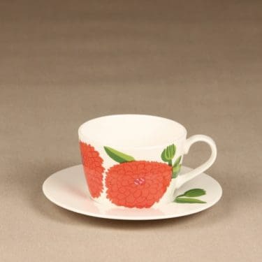 Iittala Primavera kahvikuppi, punainen, suunnittelija Maija Isola, serikuva