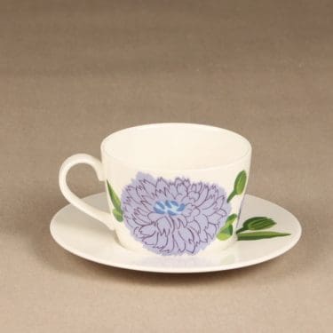 Iittala Primavera kahvikuppi, turkoosi, suunnittelija Maija Isola, serikuva