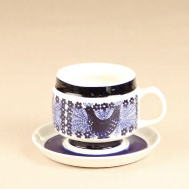 Arabia Sinilintu cup and saucer, 50 cl, Raija Uosikkinen,