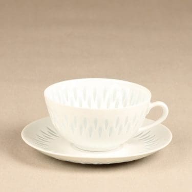 Arabia FK/D teekuppi, 25 cl, suunnittelija Friedl Holzer-Kjellberg, 25 cl, riisiposliini, massasigneerattu