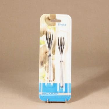 Hackman Elegia jälkiruokahaarukka, käyttämätön, 2 kpl, suunnittelija Ahti Majuri,