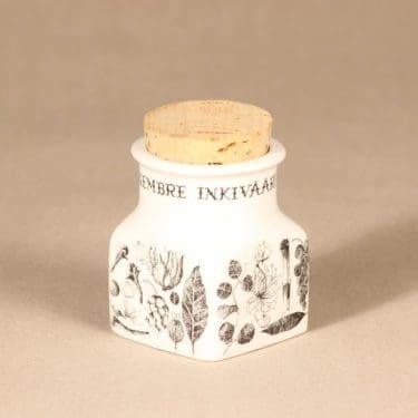 Arabia maustekuva maustepurkki, serikuva, suunnittelija Esteri Tomula,