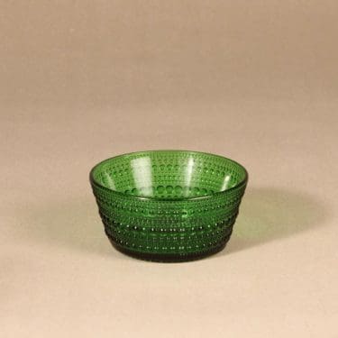 Nuutajärvi Kastehelmi annoskulho, vihreä, suunnittelija Oiva Toikka,