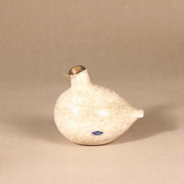 Nuutajärvi koristelintu, Riekko, signeerattu, suunnittelija Oiva Toikka,