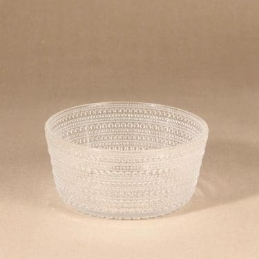 Nuutajärvi Kastehelmi kulho, kirkas, suunnittelija Oiva Toikka,