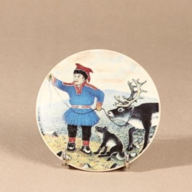 Arabia seinälautanen, Poromies, suunnittelija Andreas Alariesto, Poromies  , Poromies, lappi-aihe, naivismi