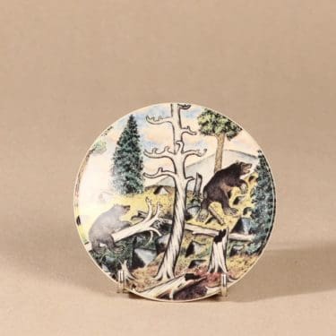 Arabia seinälautanen, Karhut, suunnittelija Andreas Alariesto, Karhut, Karhut, lappi-aihe, naivismi