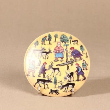 Arabia seinälautanen, Poromies, suunnittelija Andreas Alariesto, Poromies  , Poromies, lappi-aihe, naivismi