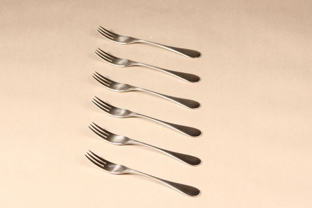 Hackman Mango jälkiruokahaarukka, hopeanvärinen, 6 kpl