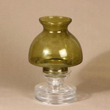 Riihimäen Lasi Apollo kynttilälyhty, kirkas|vihreä, suunnittelija Nanny Still,