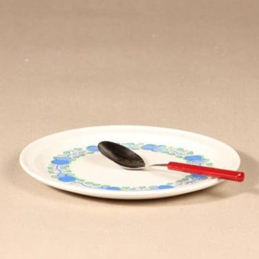 Arabia A lautanen, matala, suunnittelija , matala, retro, serikuva, kukka-aihe