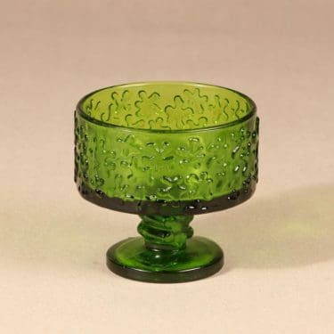 Riihimäen lasi Kasperi jälkiruokakulho, jalallinen, suunnittelija Erkkitapio Siiroinen, jalallinen