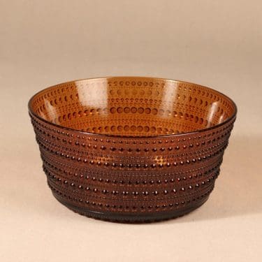 Nuutajärvi Kastehelmi kulho, ruskea, suunnittelija Oiva Toikka,