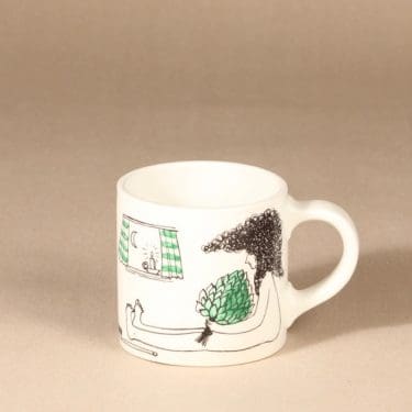 Arabia Löyly muki, signeerattu, suunnittelija Gunvor Olin-Grönqvist, signeerattu