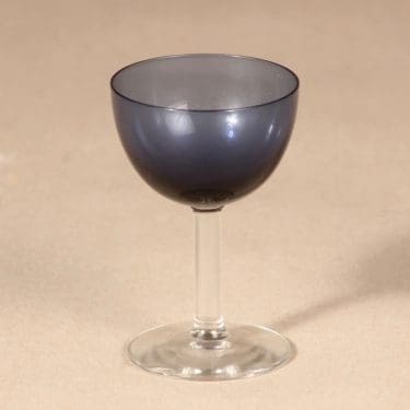 Nuutajärvi liköörilasi, sininen, suunnittelija Saara Hopea,