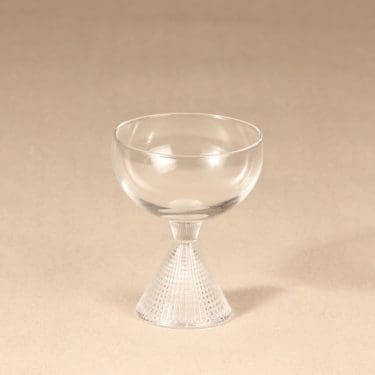 Iittala Briljant cocktail-lasi, kirkas, suunnittelija Tapio Wirkkala, muottiin puhallettu puristelasi