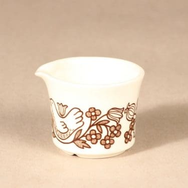 Arabia Sirkku kermakko, ruskea, suunnittelija Esteri Tomula, serikuva