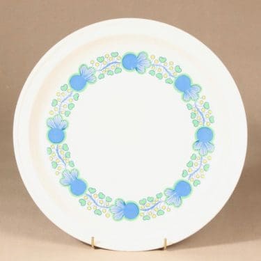 Arabia A tarjoiluvati, monivärinen, suunnittelija Laila Hakala, serikuva, kukka-aihe, retro