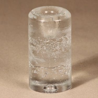 Iittala Arkipelago candlestick, clear, designer Timo Sarpaneva, massive