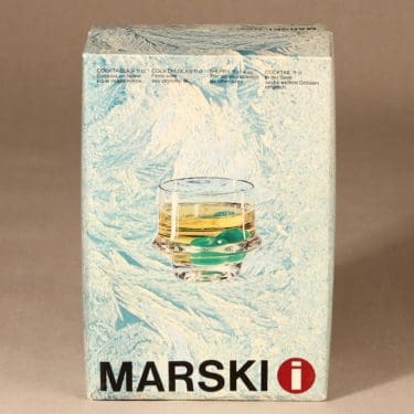 Iittala Marski Cocktaillasit, 6 kpl, 6 kpl, suunnittelija Tapio Wirkkala, 6 kpl