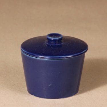 Arabia Kilta sugar bowl, blue glaze, Kaj Franck,