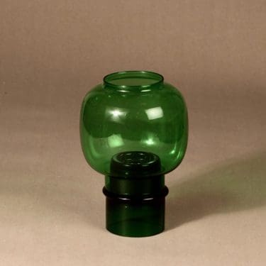 Nuutajärvi Tuikku kynttilälyhty, vihreä, suunnittelija Heikki Orvola, 2-osainen