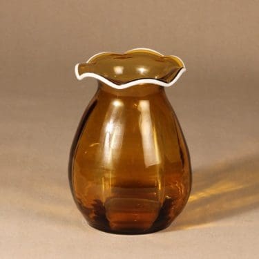 Kauklahden lasi maljakko, ruskea, suunnittelija ,