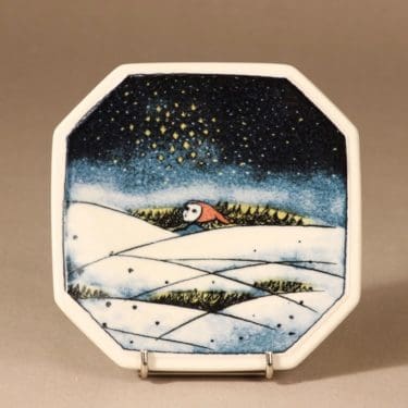 Arabia seinätaulu, Finnair, suunnittelija Heljä Liukko-Sundström, Finnair, serikuva, joulu, tilaustyö